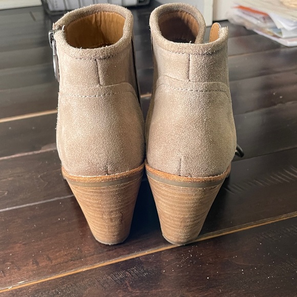 Sofft Taupe Suede Side-Zip Ankle Booties - Picture 10 of 12